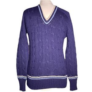 Vintage Clansman Bermuda V-neck Men's Sweater Small 100% Lamb's Wool